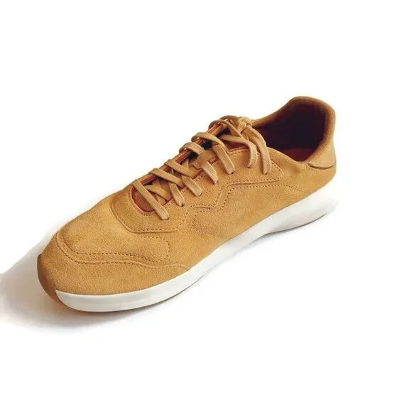 Olukai KOHEO Mens Size 11 Suede Leather Casual Lace Up Sneakers Golden Sand
